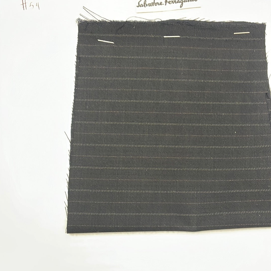 100% wool super 220s quality black with 3 different stripes made in Italy by Salvatore ferragamo