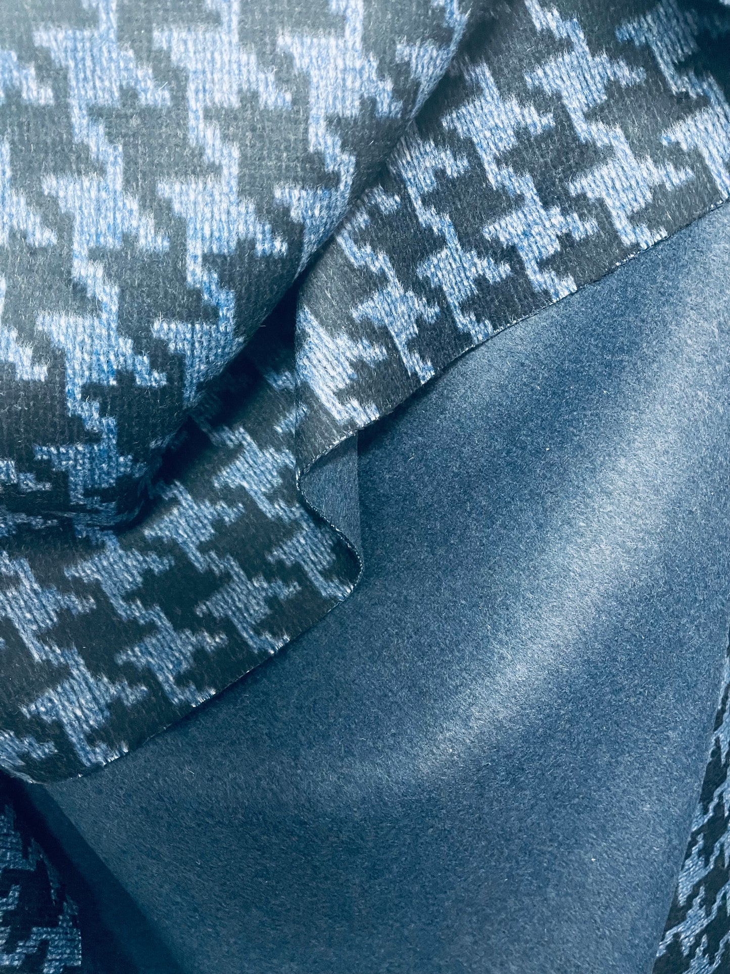 Houndstooth plaid 100% cashmere super soft dabble face great fabric for sweaters dress jacket upholstery pillow and much more