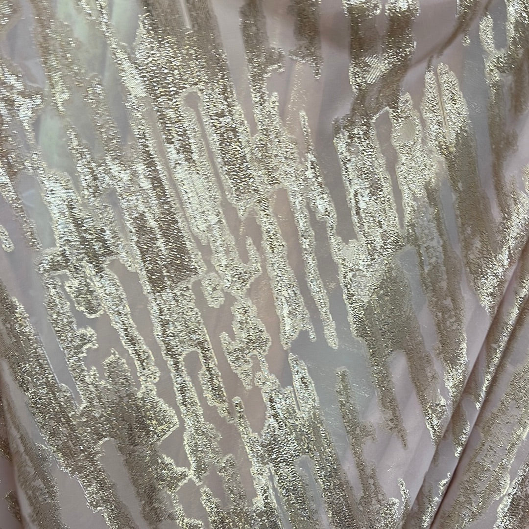 Metallic chiffon silky feel great for dress caftan skirt shirt and much more