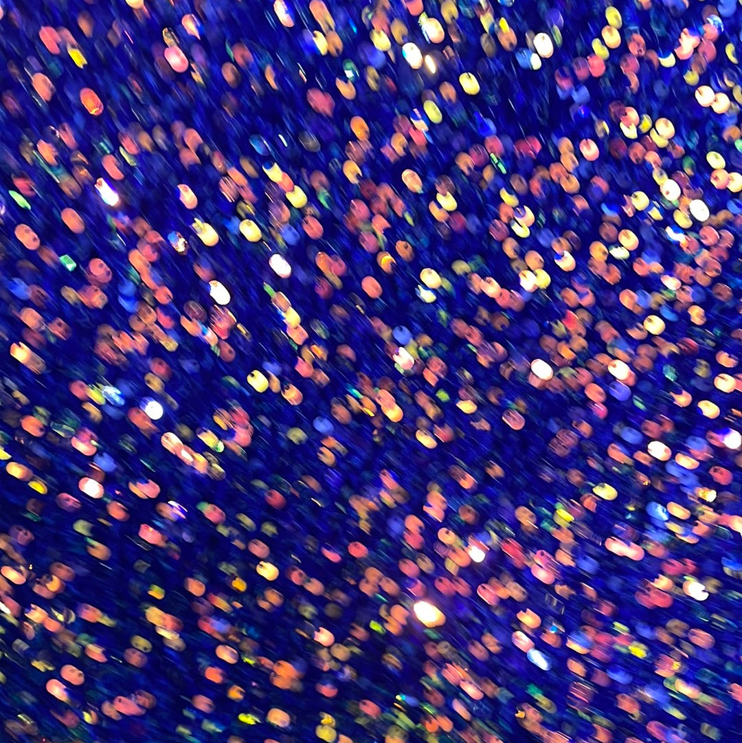 Royal blue iridescent ab 4way stretch velvet sequins velvet great for dress prom jackets pants skirt and much more