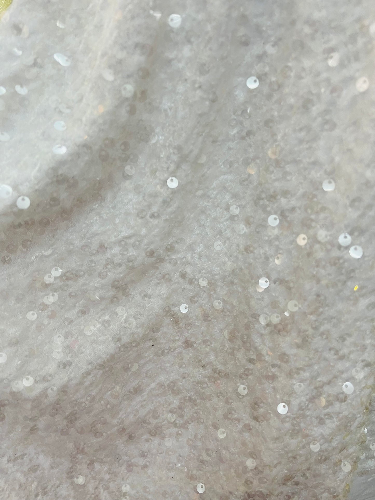White on white 4way stretch velvet sequins velvet great for dress prom jackets pants skirt and much more