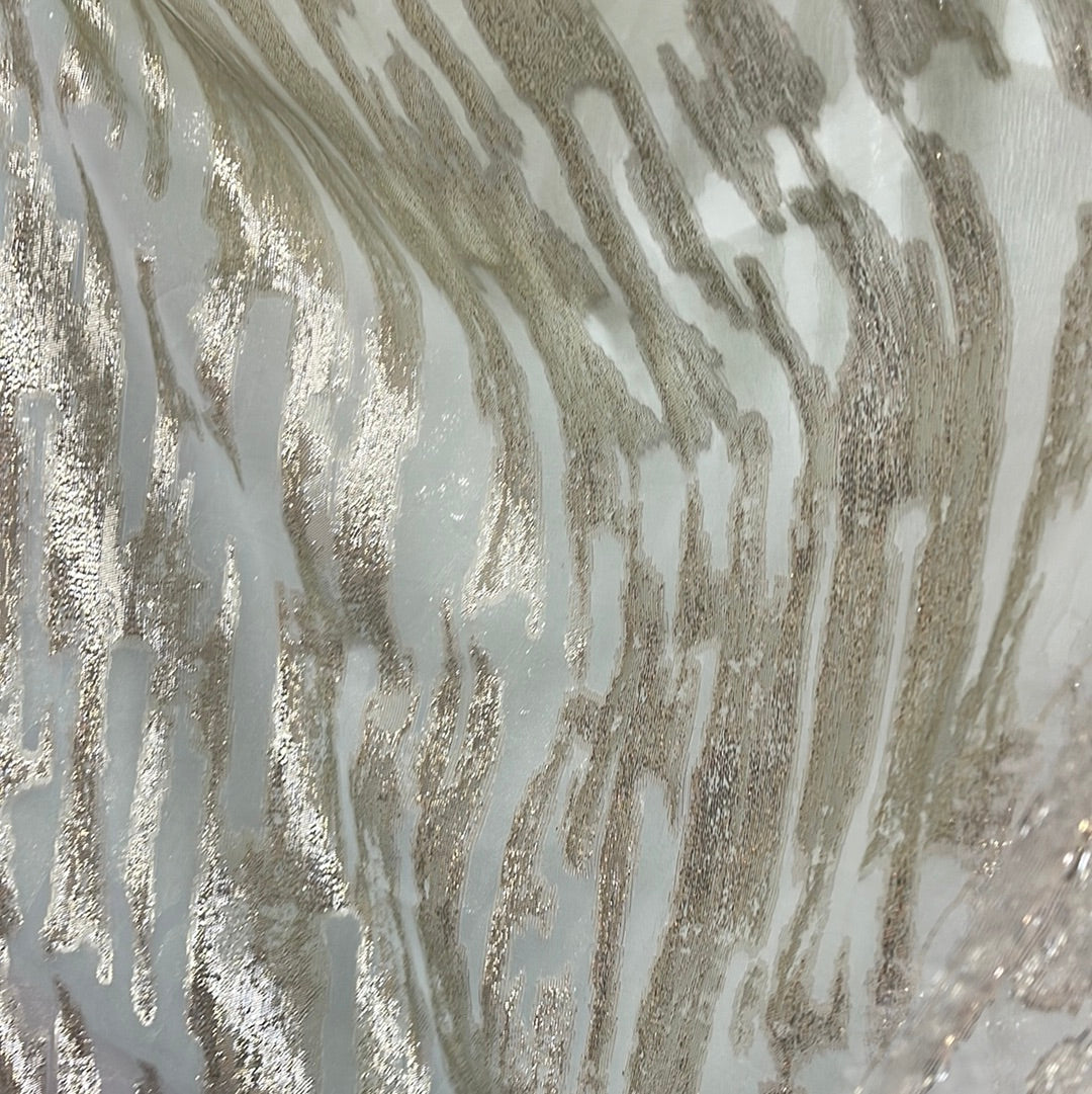 Metallic chiffon silky feel great for dress caftan skirt shirt and much more