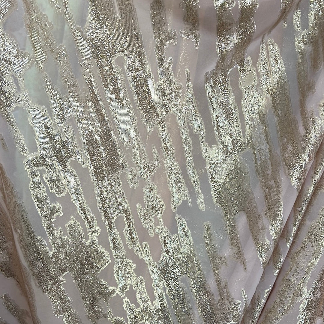 Metallic chiffon silky feel great for dress caftan skirt shirt and much more