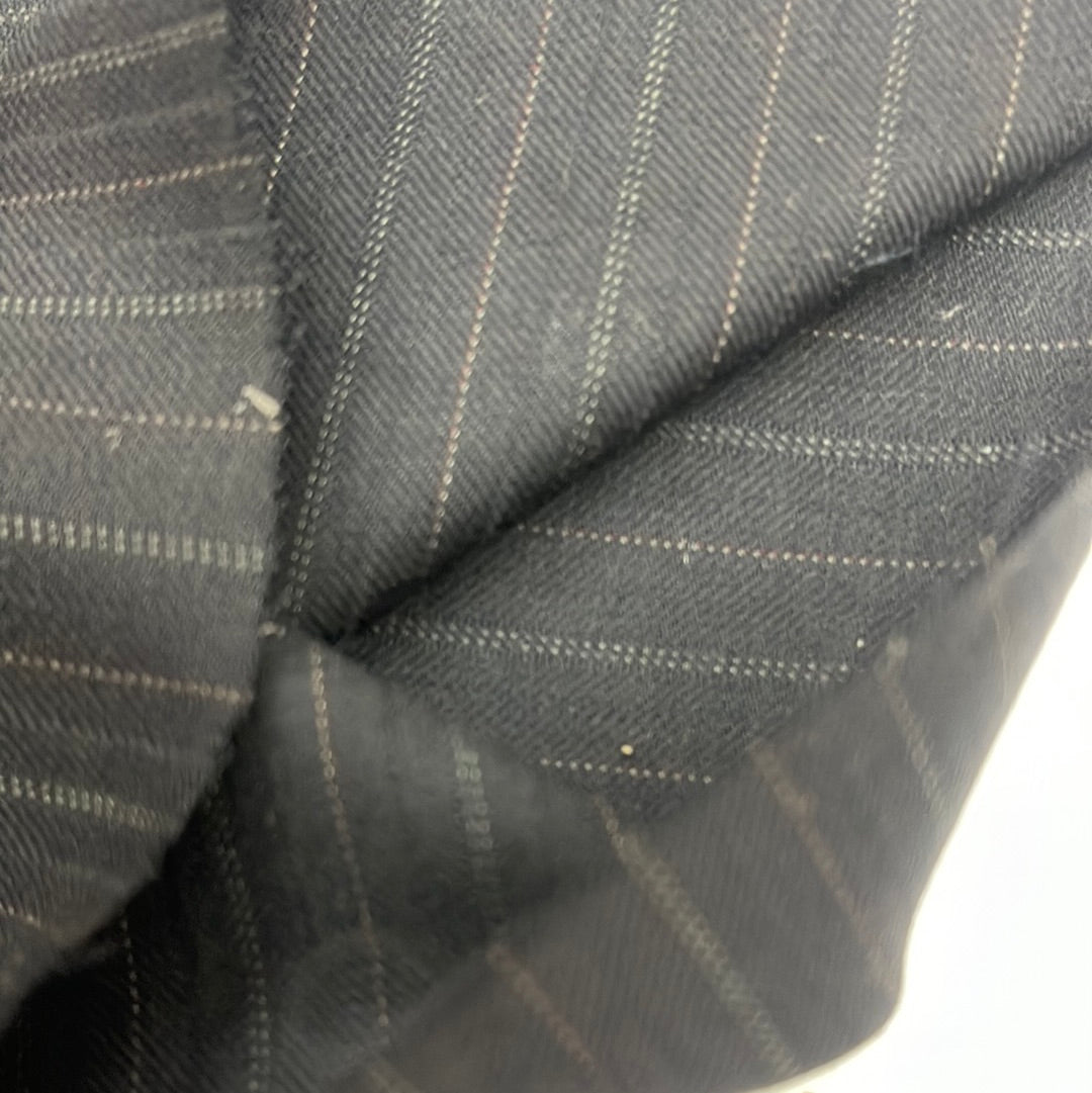 100% wool super 220s quality black with 3 different stripes made in Italy by Salvatore ferragamo