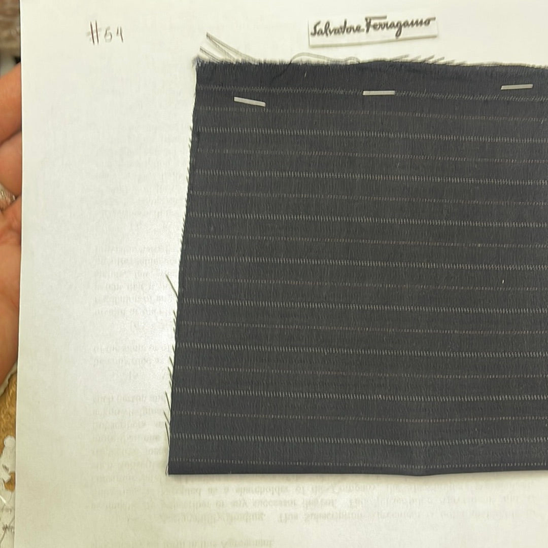 100% wool super 220s quality black with 3 different stripes made in Italy by Salvatore ferragamo