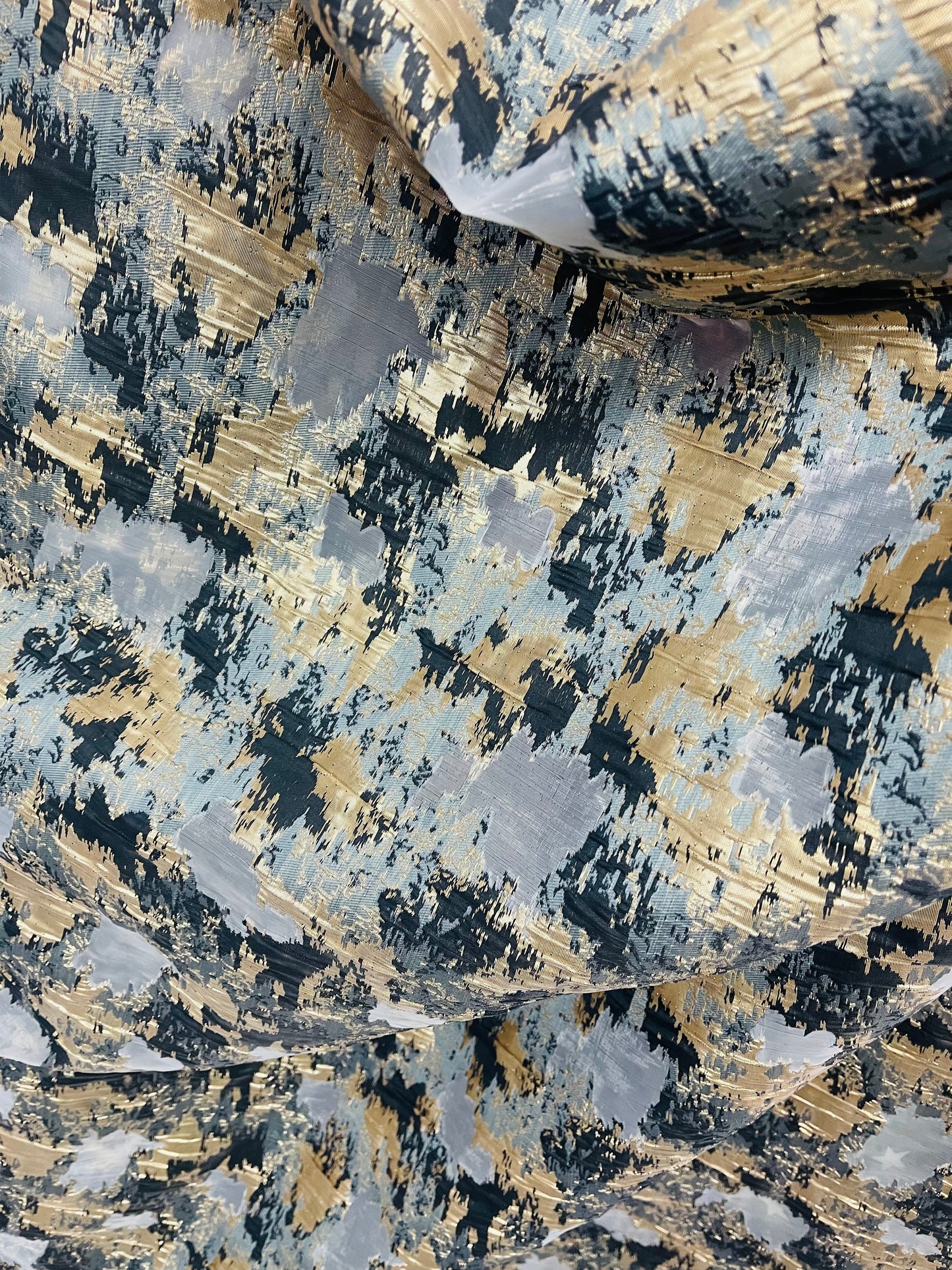 Designer metallic organza brocade great for dress skirt pants shirt table cover made in Italy