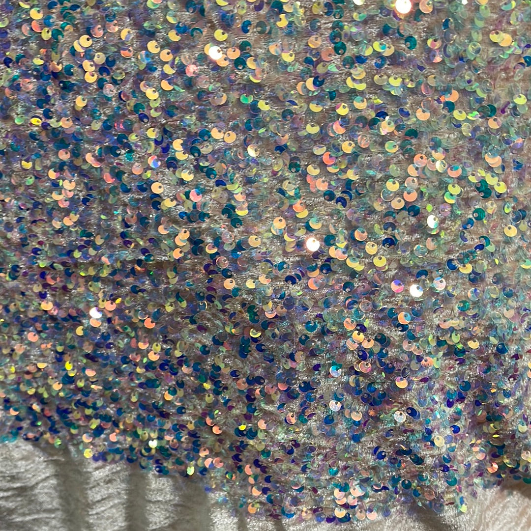 Roes gold iridescent ab 4way stretch velvet sequins velvet great for dress prom jackets pants skirt and much more