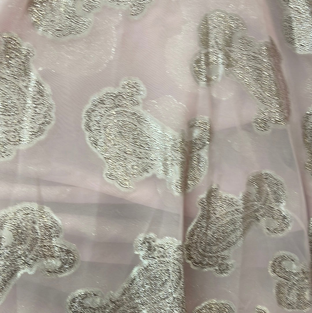 Metallic chiffon silky feel great for dress caftan skirt shirt and much more