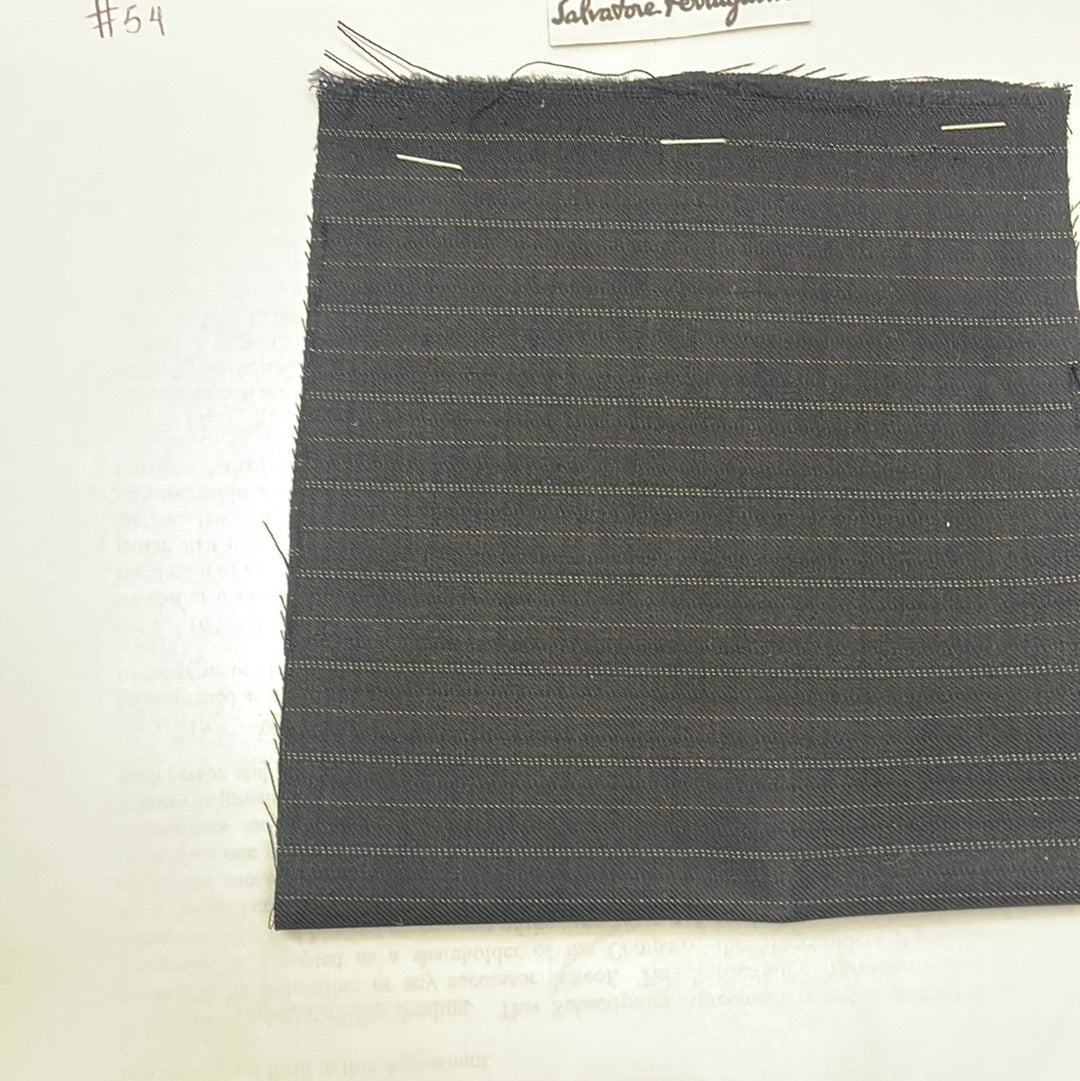 100% wool super 220s quality black with 3 different stripes made in Italy by Salvatore ferragamo