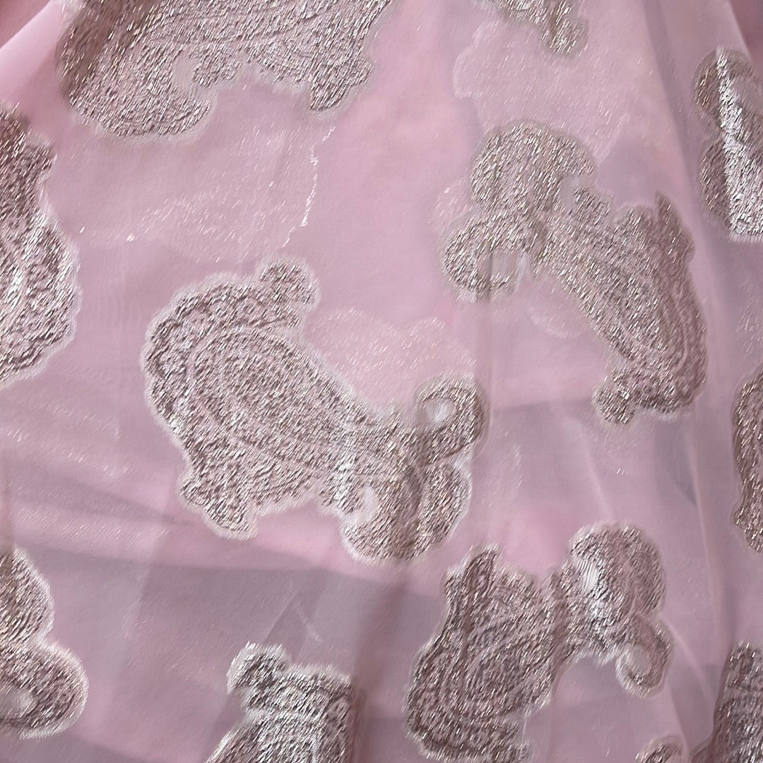 Metallic chiffon silky feel great for dress caftan skirt shirt and much more