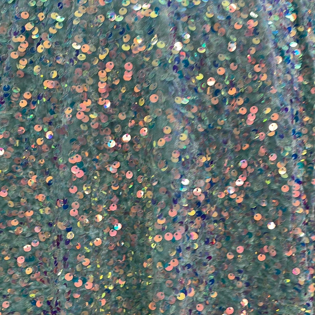 Tiffny blue iridescent ab 4way stretch velvet sequins velvet great for dress prom jackets pants skirt and much more