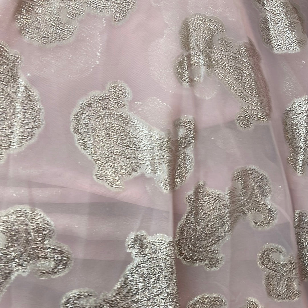 Metallic chiffon silky feel great for dress caftan skirt shirt and much more