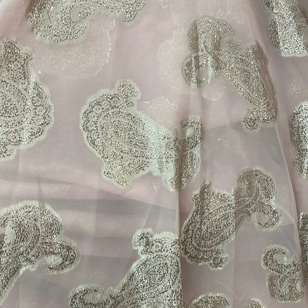 Metallic chiffon silky feel great for dress caftan skirt shirt and much more