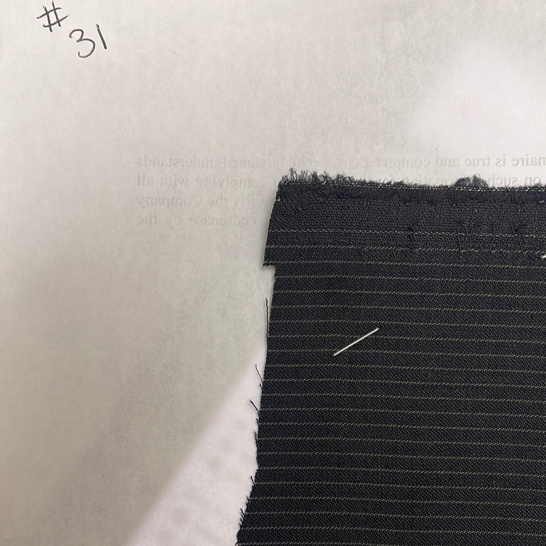 100% wool super 220s quality navy blue with white stripes made in Italy by Salvatore ferragamo