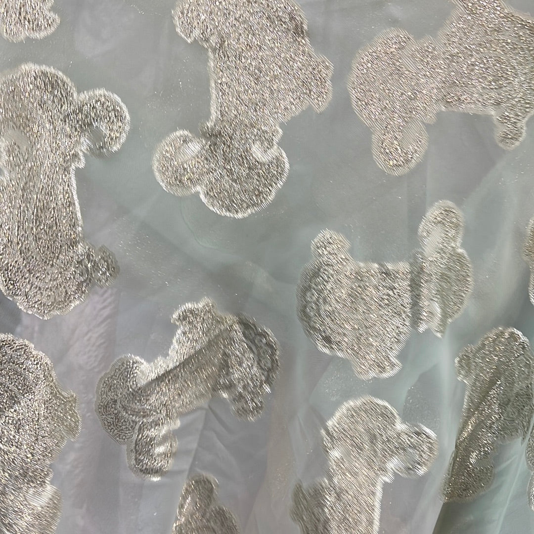 Metallic chiffon silky feel great for dress caftan skirt shirt and much more