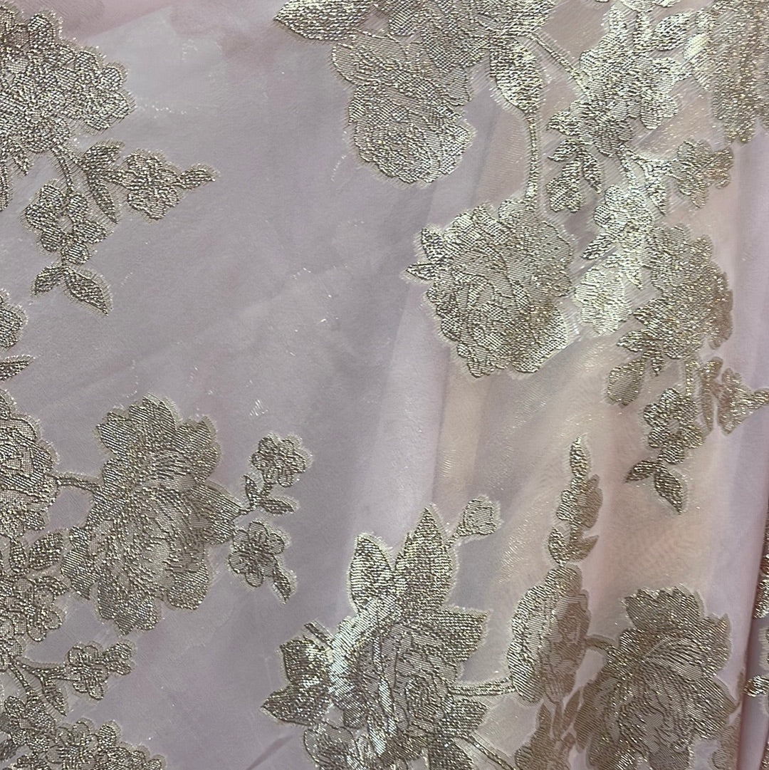 Metallic chiffon silky feel great for dress caftan skirt shirt and much more