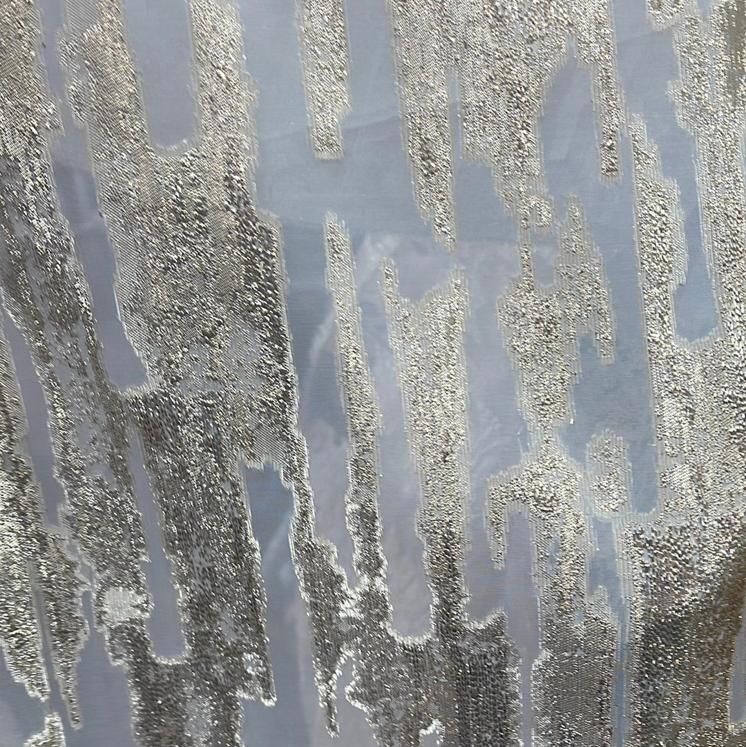 Metallic chiffon silky feel great for dress caftan skirt shirt and much more