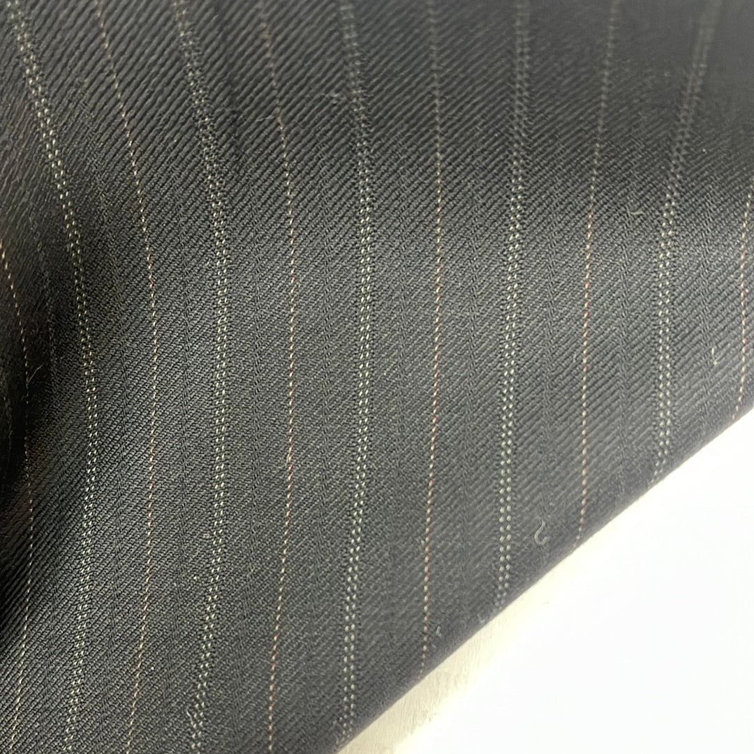 100% wool super 220s quality black with 3 different stripes made in Italy by Salvatore ferragamo