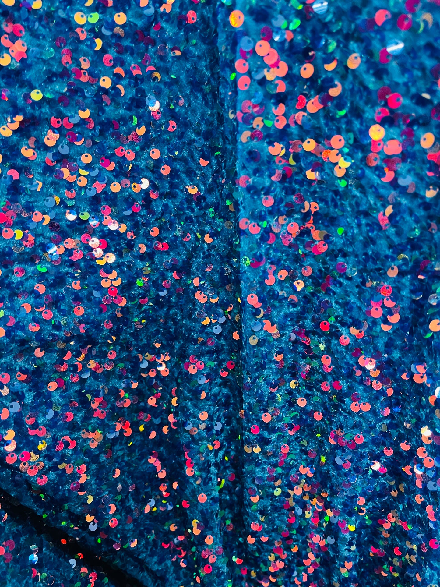 Teal iridescent 4way stretch velvet sequins velvet great for dress prom jackets pants skirt and much more