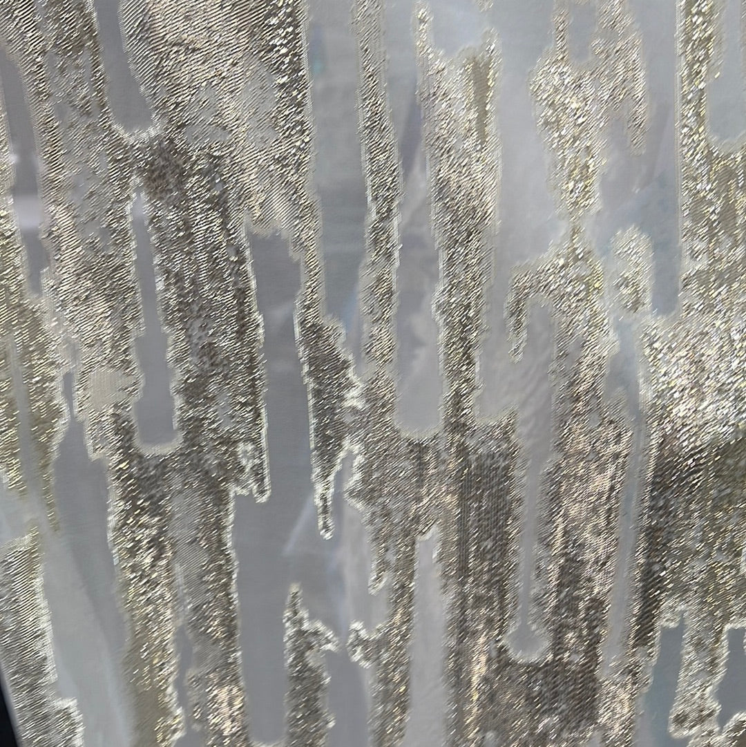 Metallic chiffon silky feel great for dress caftan skirt shirt and much more