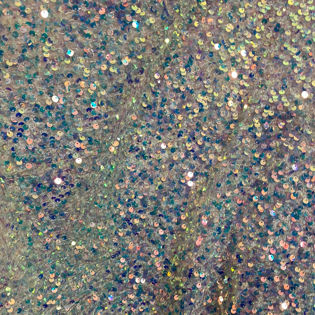 Roes gold iridescent ab 4way stretch velvet sequins velvet great for dress prom jackets pants skirt and much more