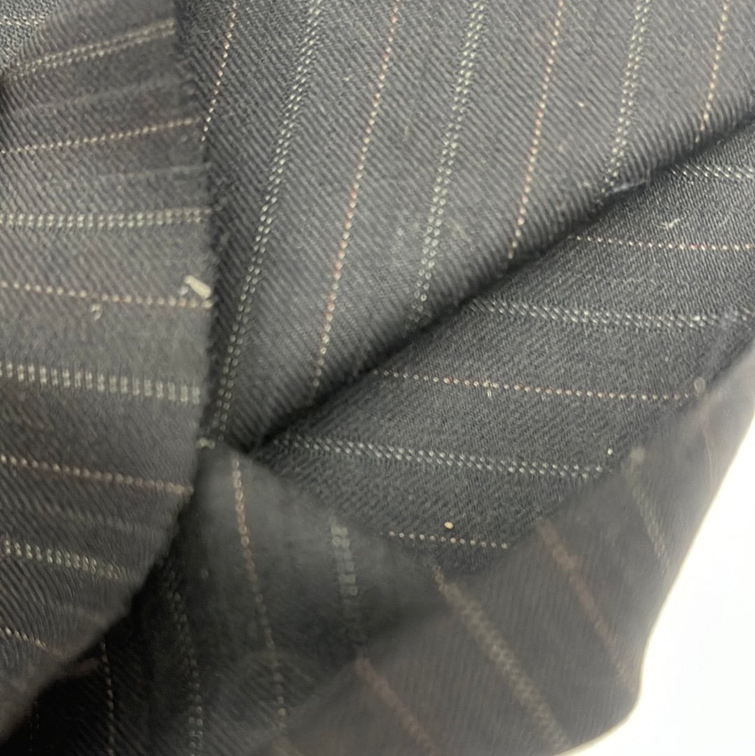 100% wool super 220s quality black with 3 different stripes made in Italy by Salvatore ferragamo