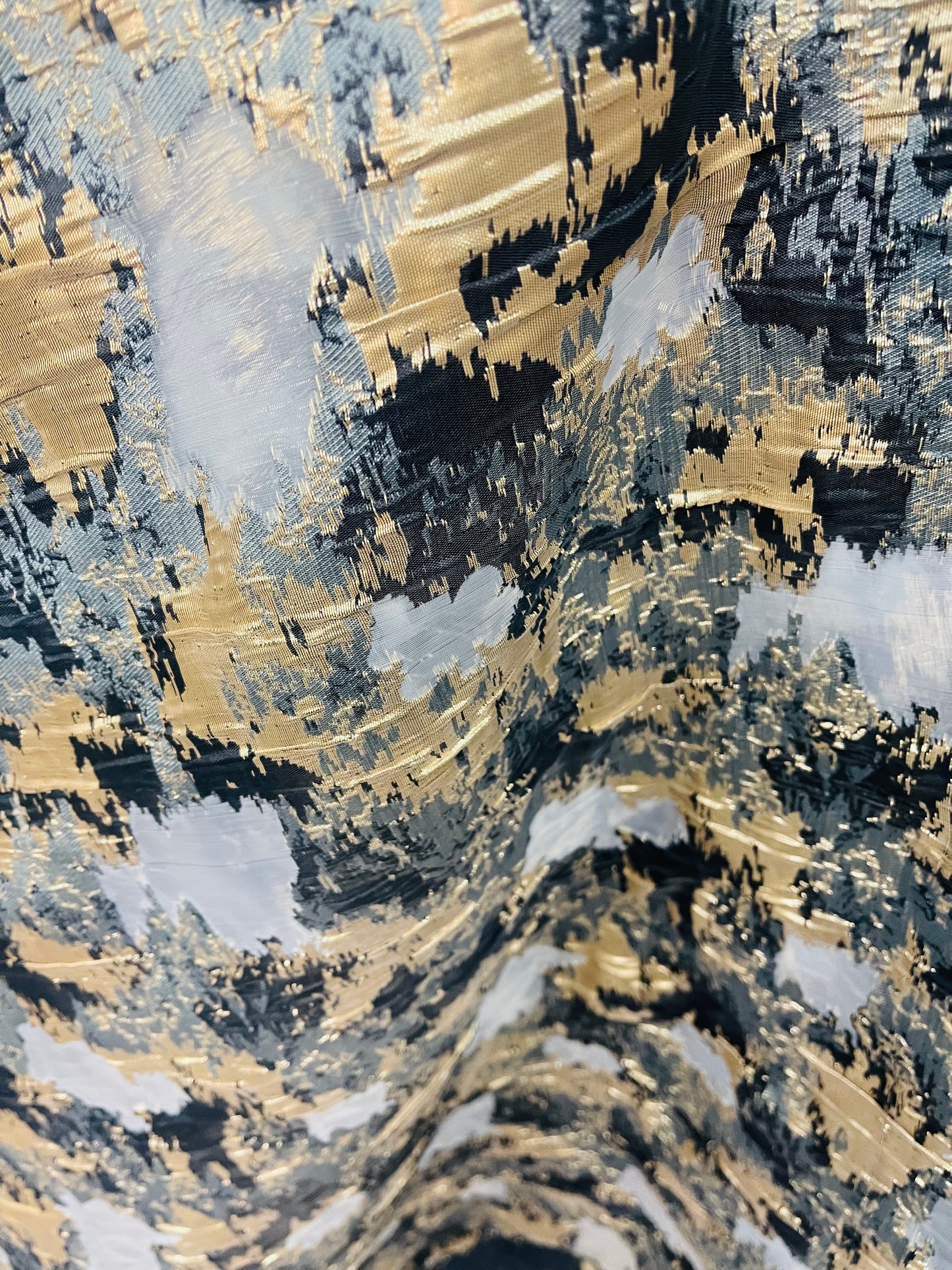 Designer metallic organza brocade great for dress skirt pants shirt table cover made in Italy