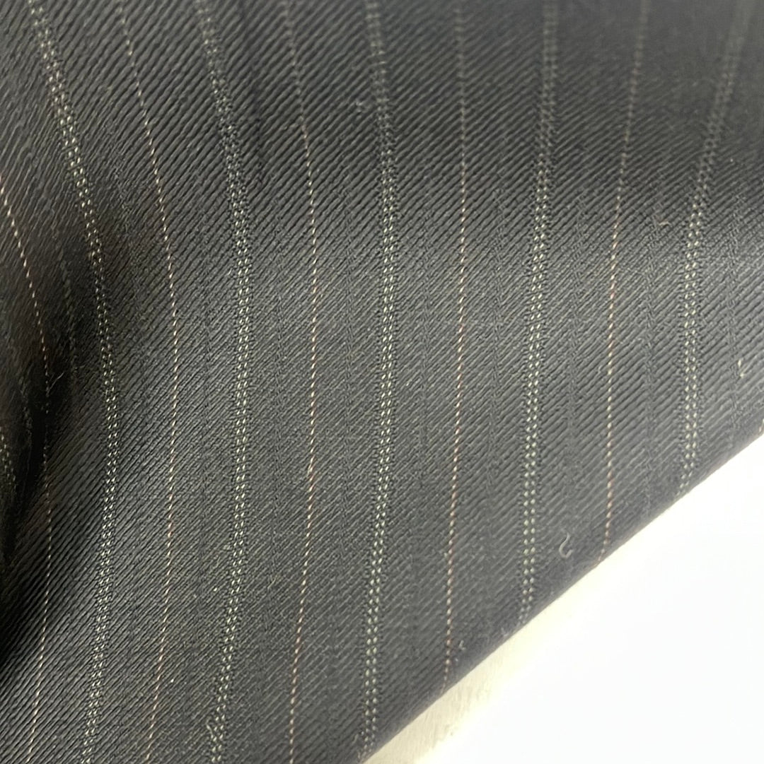 100% wool super 220s quality black with 3 different stripes made in Italy by Salvatore ferragamo