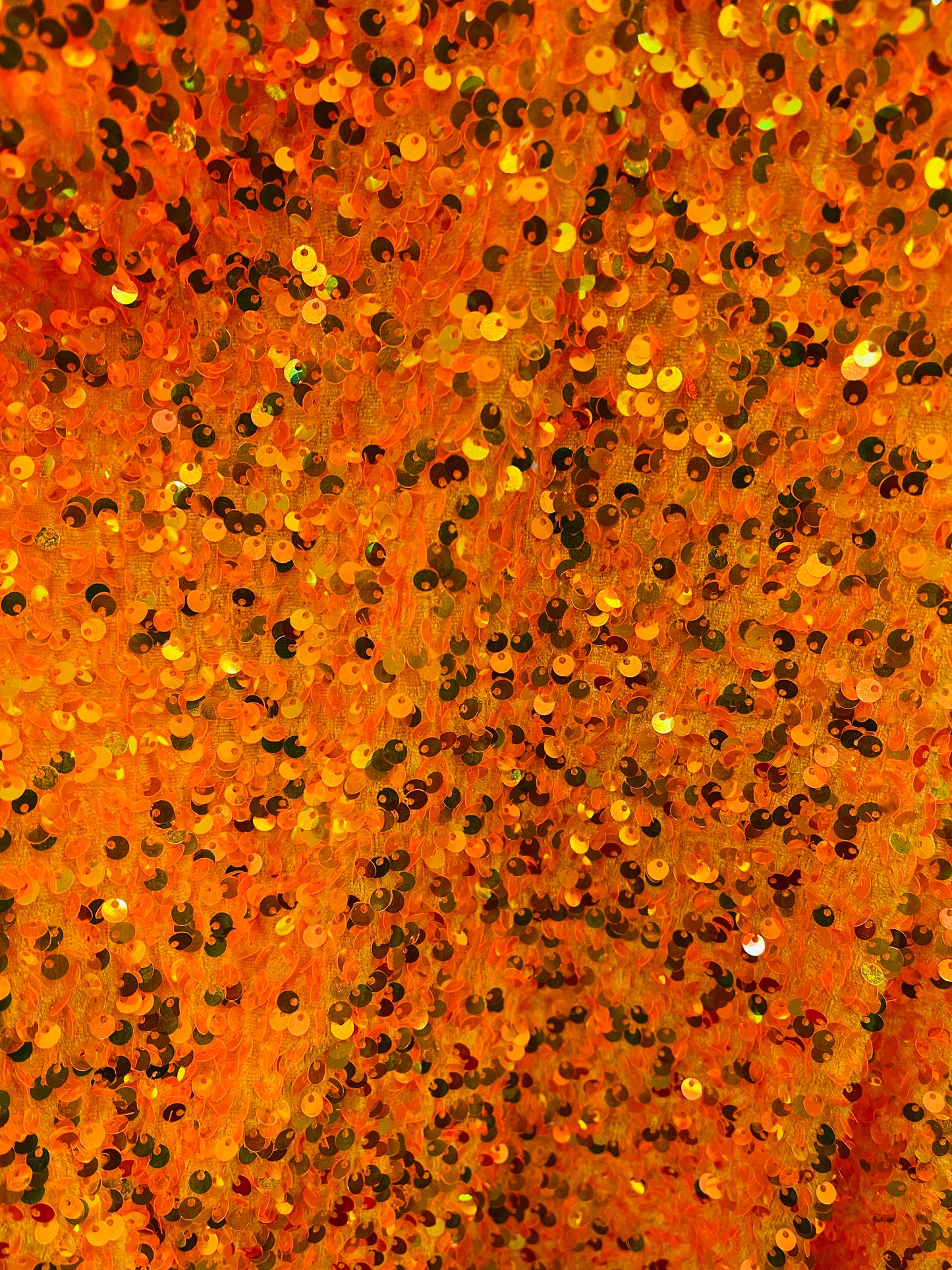 Orange iridisent 4way stretch velvet sequins velvet great for dress prom jackets pants skirt and much more