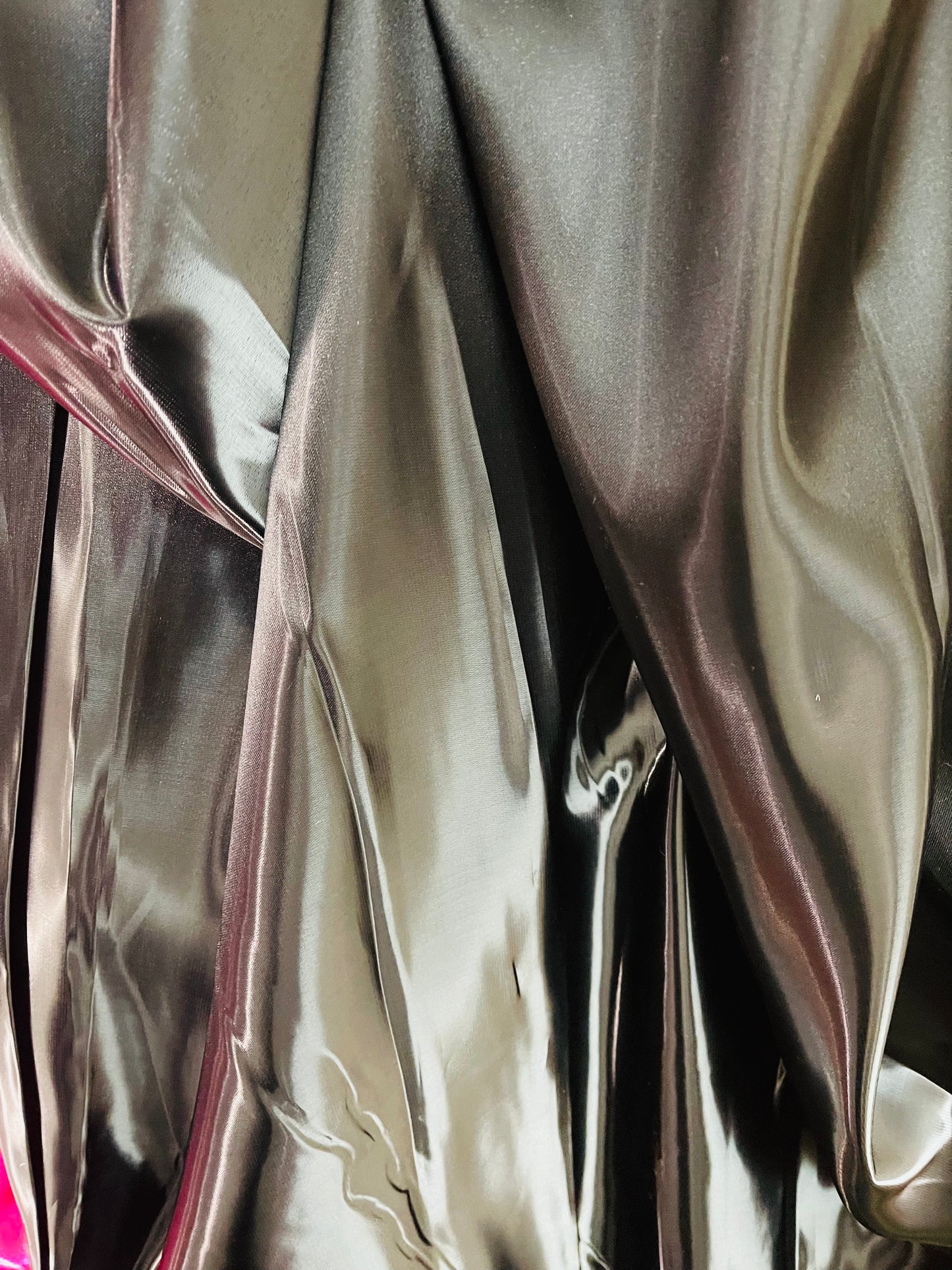 Black bridal liquid satin great for dress shirts skirts pants suit pillow case and much more made in Italy