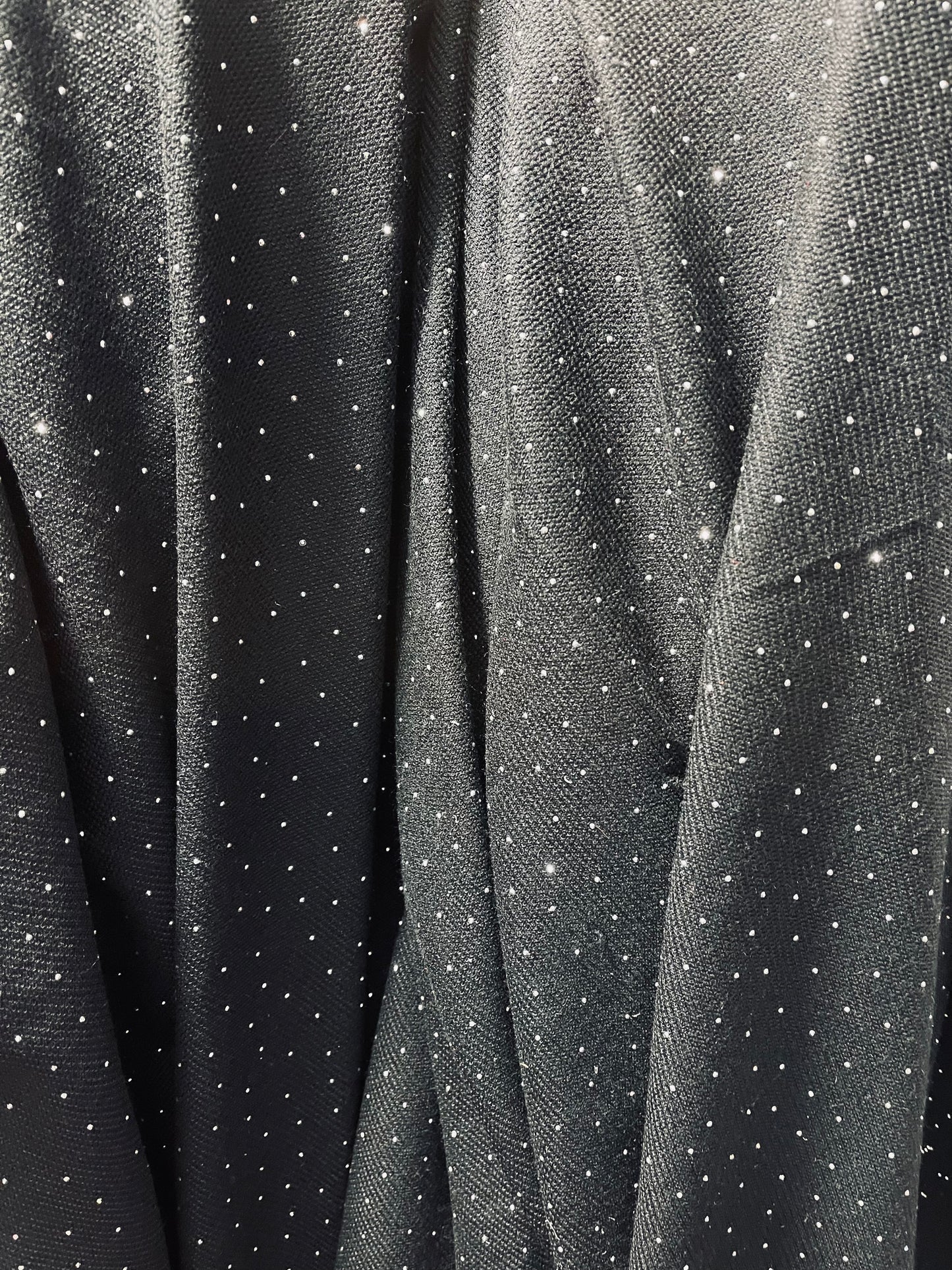 Black ponte roma with Swarovski stone great fabric for dress pants jacket skirt shirt and much more