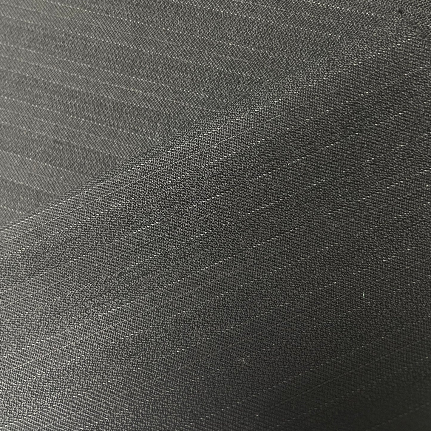 100% wool super 220s quality black with shadow stripes made in Italy by Oscar de la renta