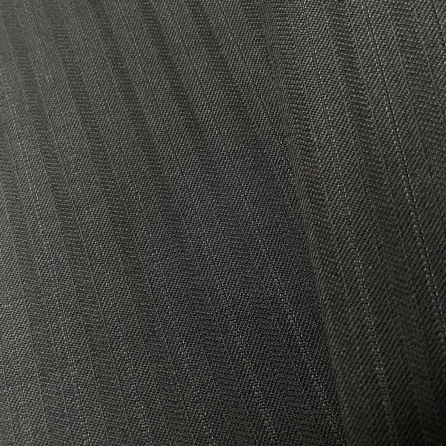 100% wool super 220s quality black with shadow stripes made in Italy by Oscar de la renta