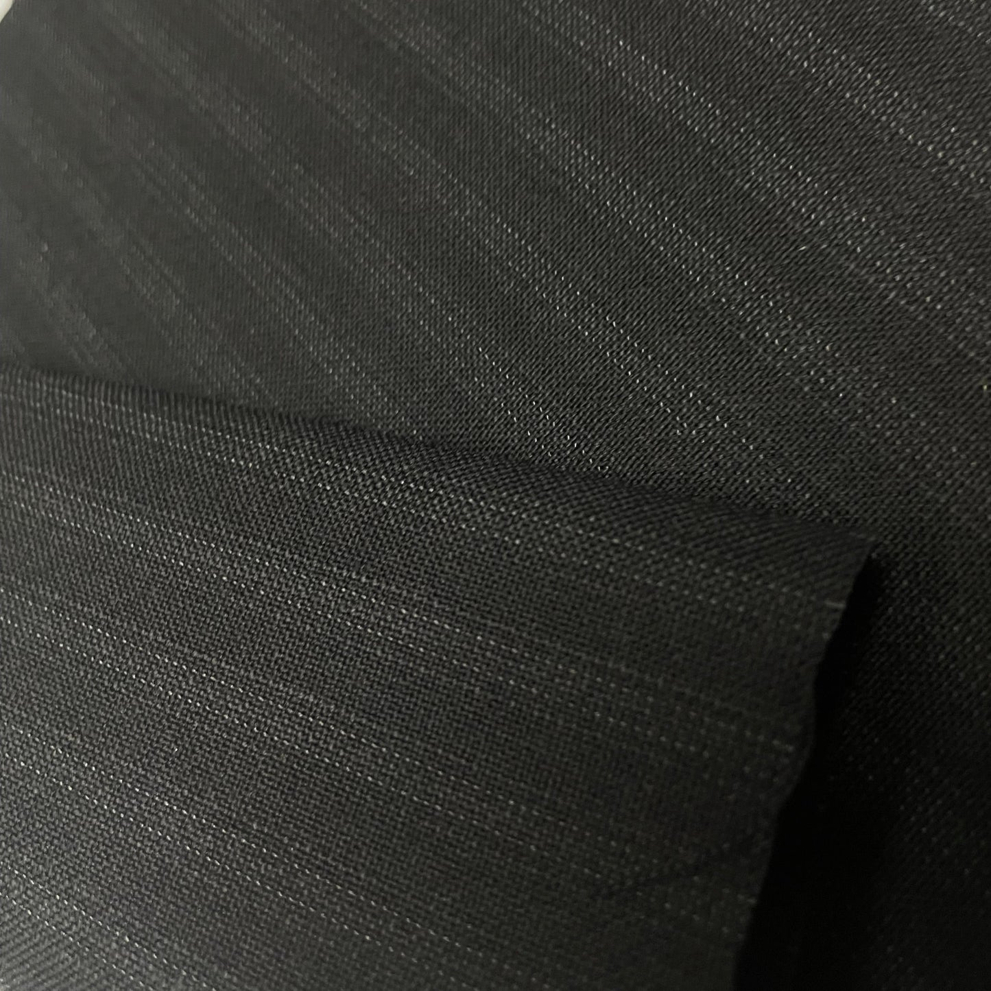 100% wool super 220s quality black with shadow stripes made in Italy by Oscar de la renta