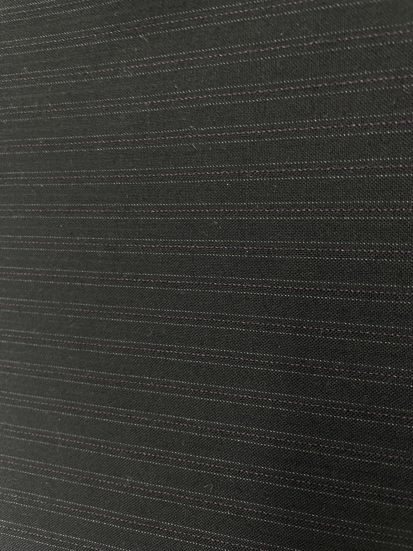 100% wool super 220s quality black with shadow stripes made in Italy by Oscar de la renta