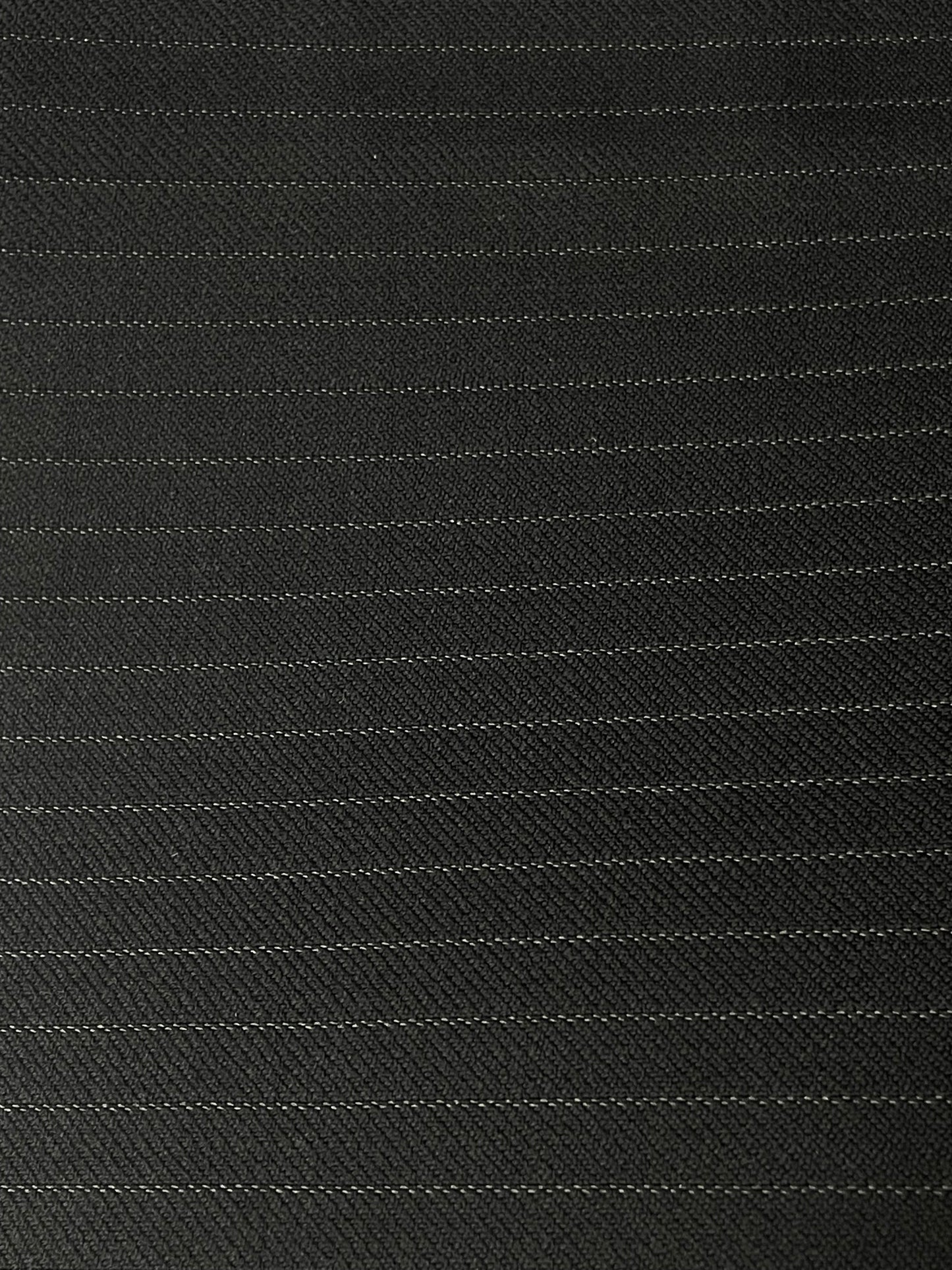 100% wool super 220s quality black with shadow stripes made in Italy by Oscar de la renta