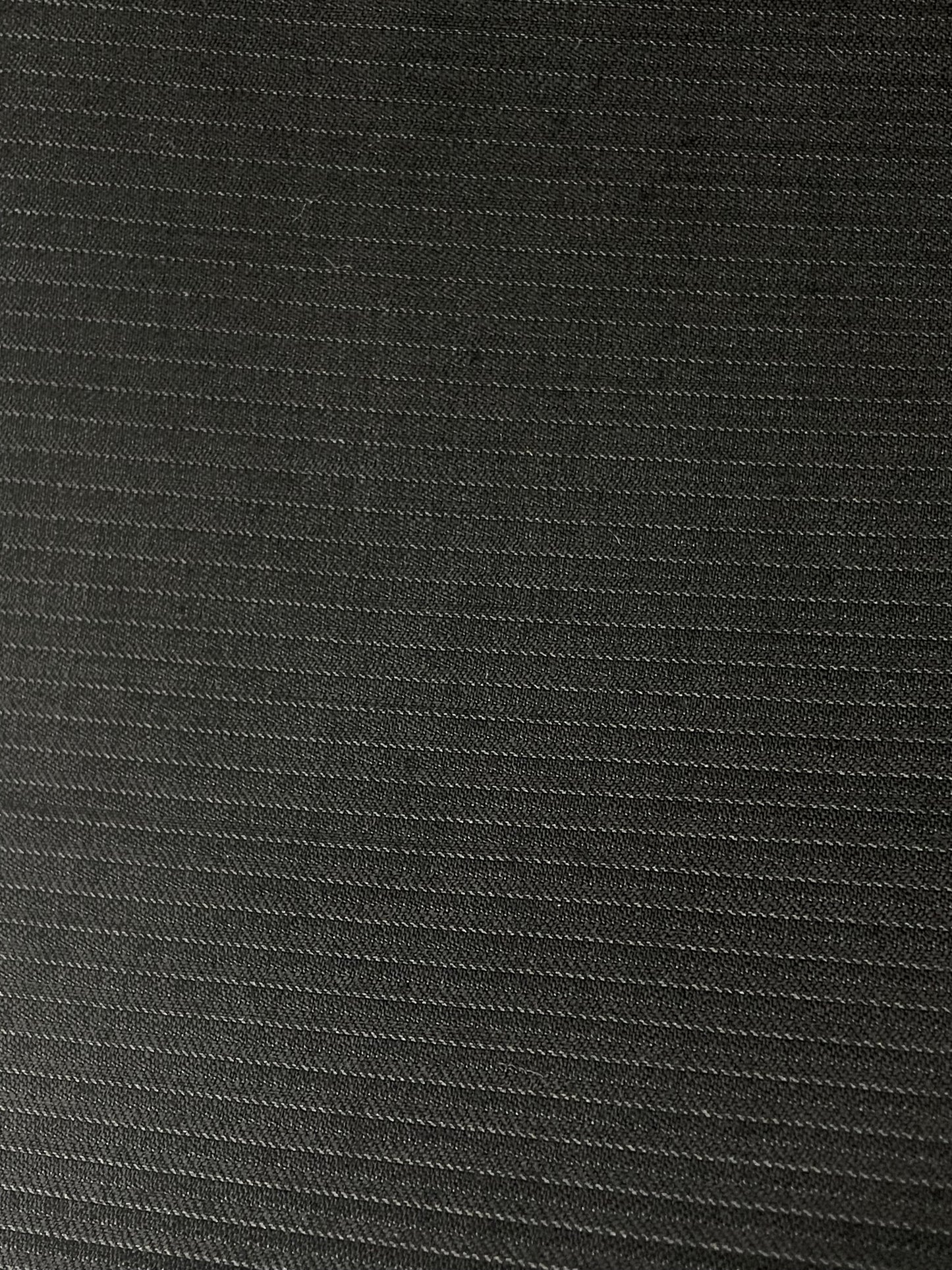 100% wool super 220s quality black with shadow stripes made in Italy by Oscar de la renta