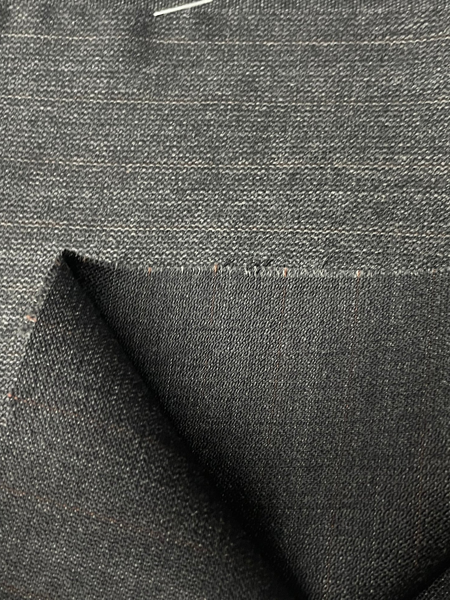 Dark gray with burgundy shadow stripes 100% wool designed by Salvatore ferragamo 220 quality