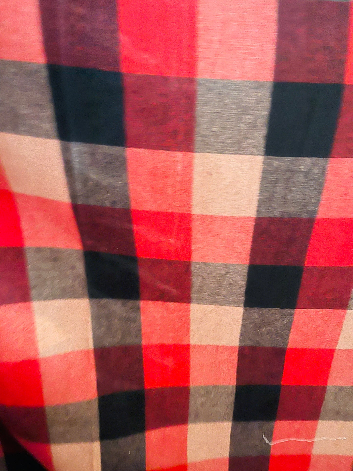 Orange camel checkerboard plaid 100% cashmere super soft great fabric for sweaters dress jacket and much more