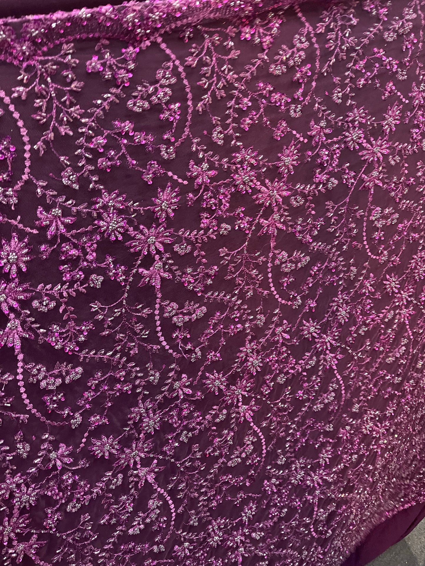 Designer beaded lace great for dress jacket pants skirt and much more