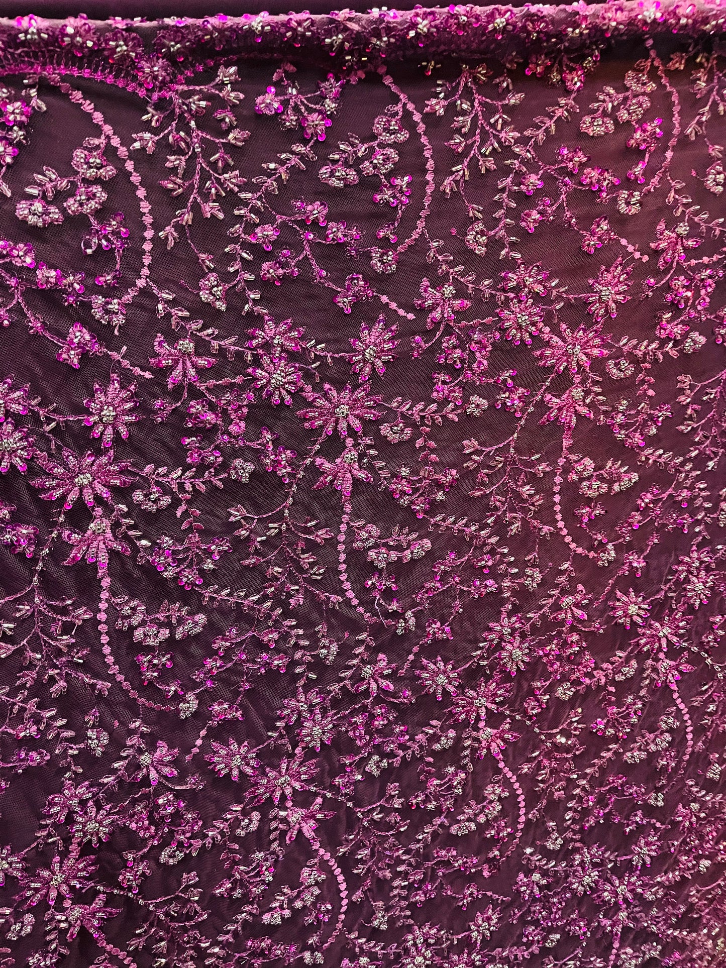 Designer beaded lace great for dress jacket pants skirt and much more