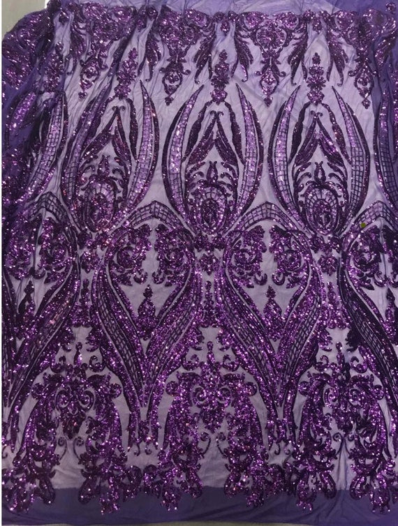 Designer spandex sequins lace