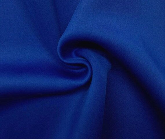 Royal blue neoprene designer fabric made in Italy