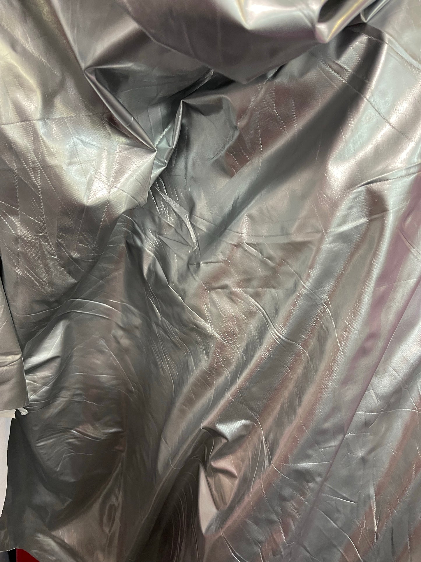 Silver shinny 4way stretch vinyl made in Italy