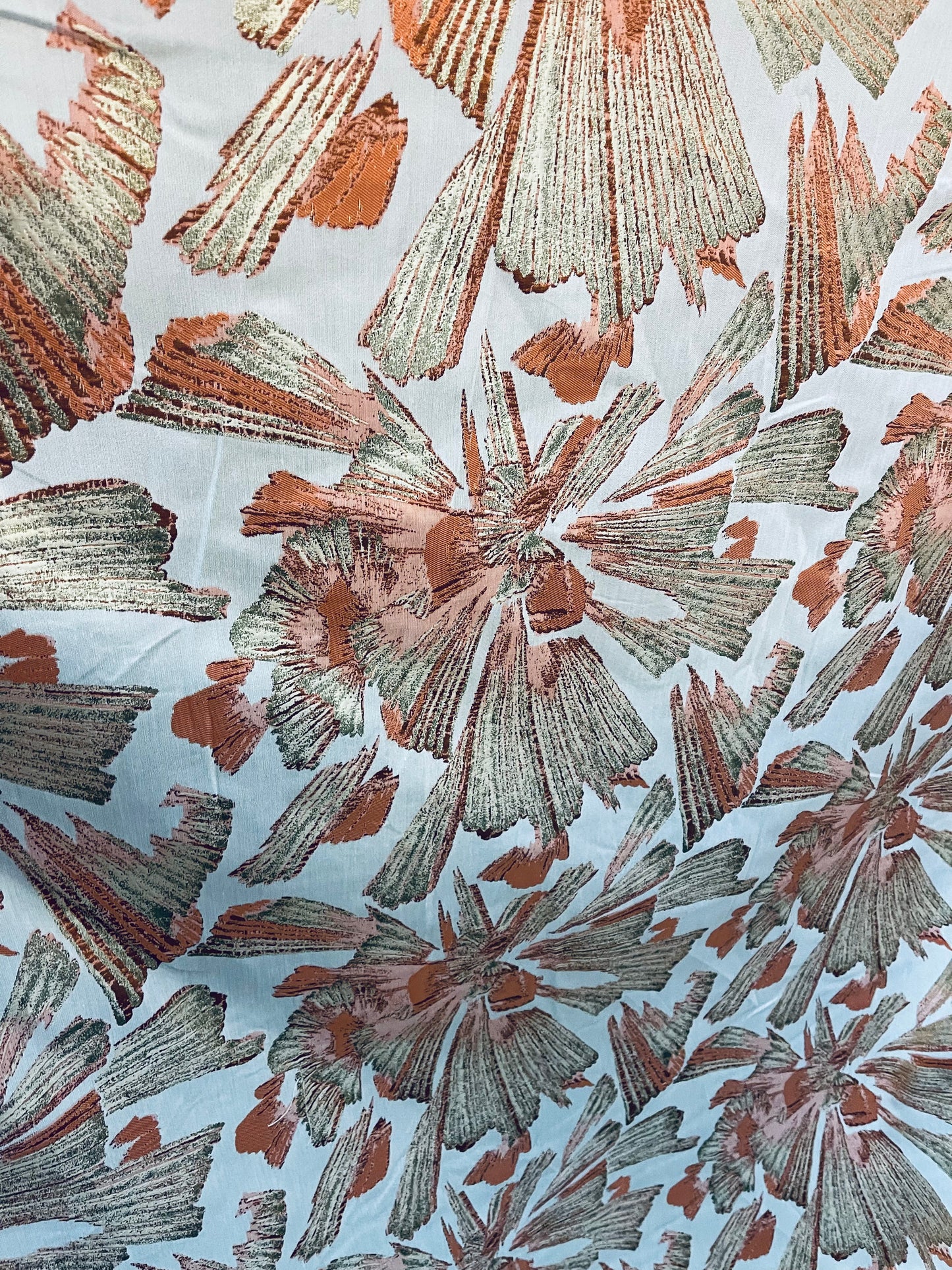 120 inch Designer fan style mikado Floral Brocade great for dress jacket pants skirt upholstery and much more made in Italy