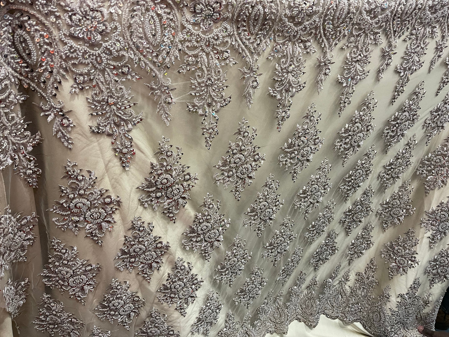 Designer beaded lace made in France