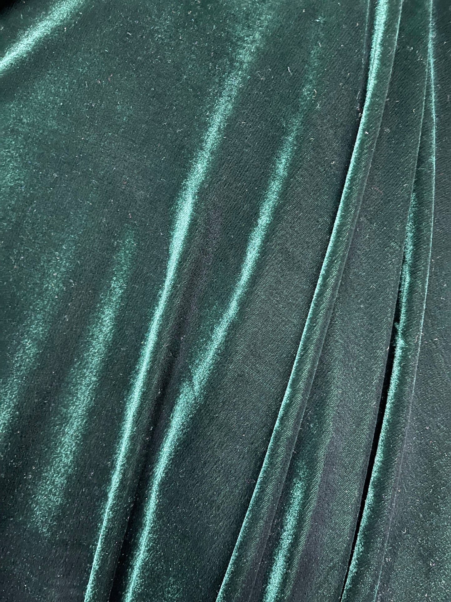 Designer Hunter green 4way stretch velvet