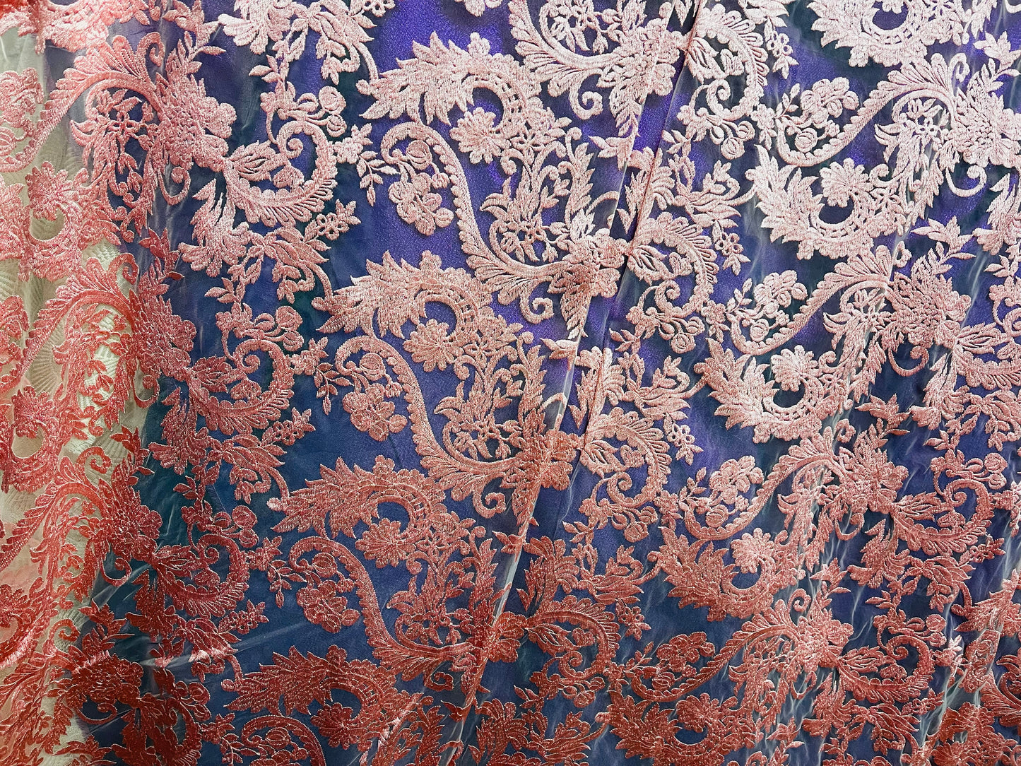 Designer silk feel lace