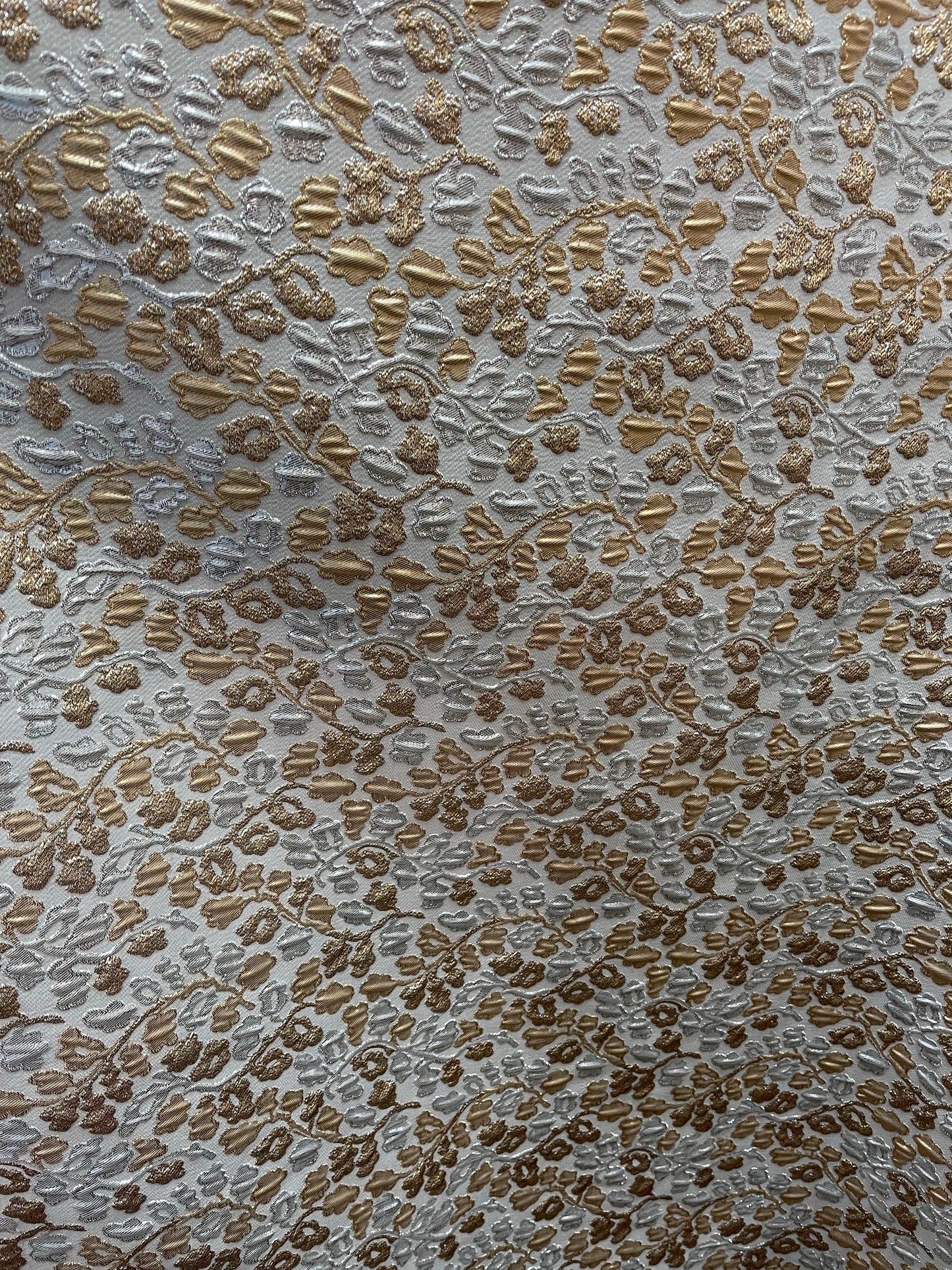 Designer metallic brocade mikado made in Italy