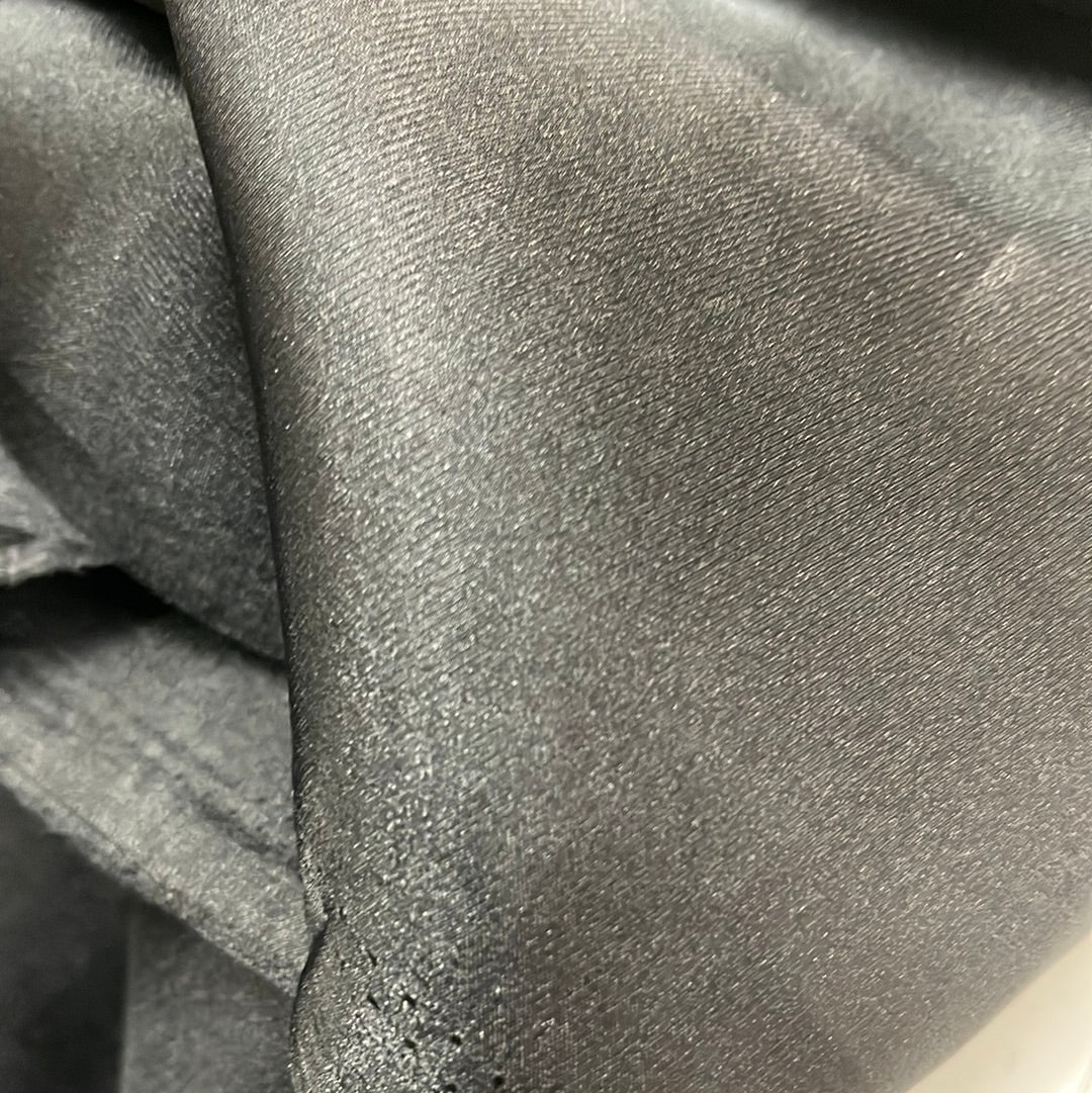 Designer black poly Gazar organdy made in Italy